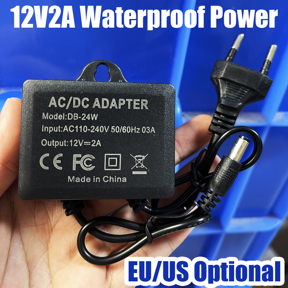 Outdoor Power Adapter - 12V2A Waterproof IP66 For camera Power