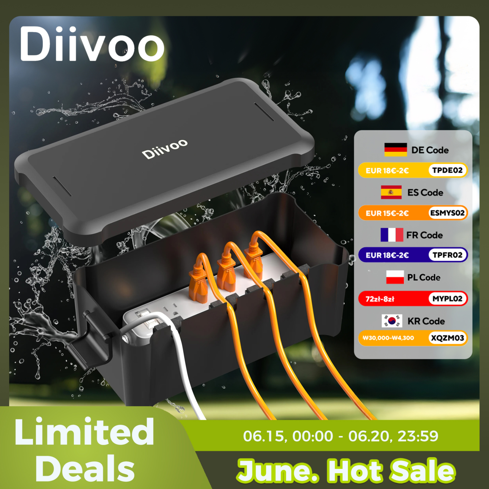 Outdoor Power Adapter - Diivoo Outdoor Waterproof Electrical Box Outside