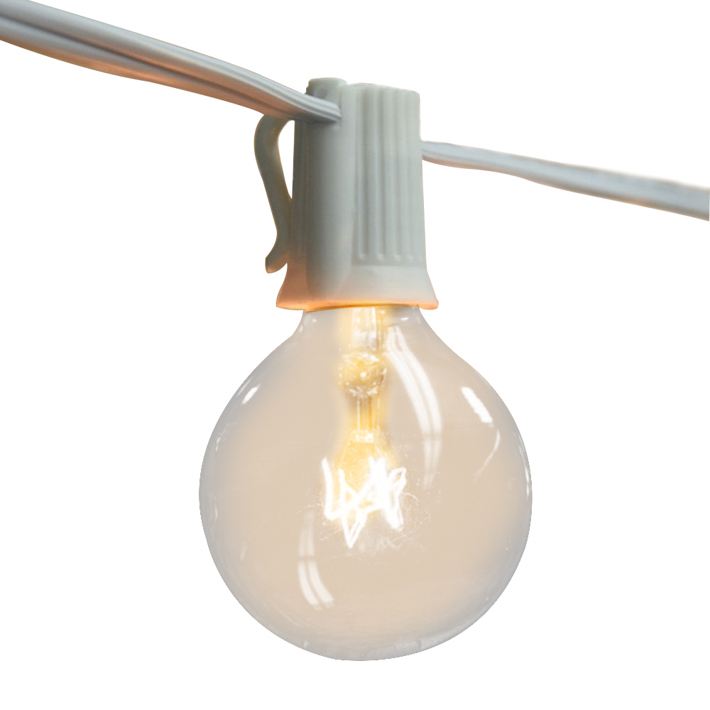 Outdoor Power Adapter - Vintage G40 Clear Bulb String Lights