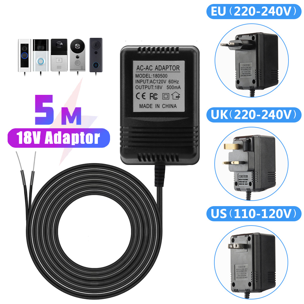 US UK EU Plug 18V AC to DC Tra - Outdoor Power Adapter Ring incelemesi ve fiyatı