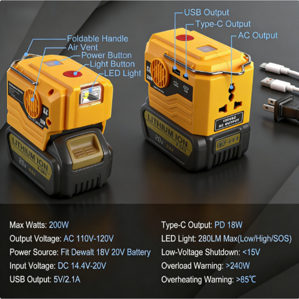 AC 110~220V Inverter Generator - Outdoor Power Adapter incelemesi ve fiyatı